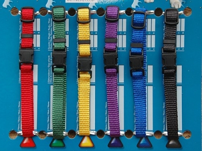6 Stk. Nylon-Welpenhalsb�nder, Set 2