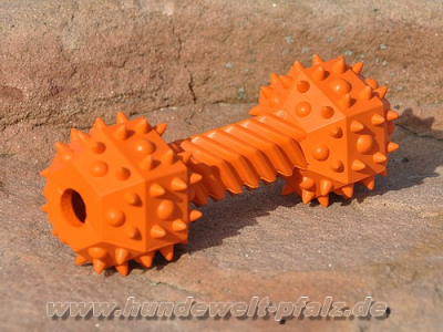 Vollgummi-Hantel Gr.3, 20cm, Orange