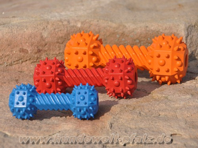 Vollgummi-Hantel Gr.3, 20cm, Orange