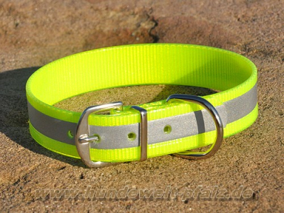 Biothane Reflect Warnhalsband DS 25mm x 50cm