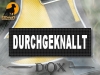 DoX Logosatz DURCHGEKNALLT