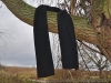 Fleece-Schal, Schwarz