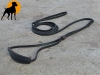 F�hrleine aus Fettleder, mit Kehlkopfschutz, 8mm x 250cm