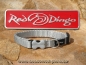 Preview: Red Dingo Halsband 12mm, hellgrau