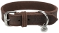 Preview: Trixie Fettleder Halsband mit Rollschnalle, Dunkelbraun