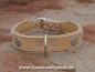 Preview: Lederhalsband Edelweiss, 45cm, Natur