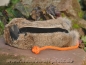 Preview: Firedog Futterdummy mit Kaninchenfell + Wurfkordel, Größe 1 ca. 19x6cm