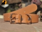 Preview: HWP Biothane Beta Antik Halsband 25mm x 35cm, Hellbraun