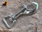 Preview: Edelstahl Karabinerhaken 82mm, mit drehbarem Wirbel
