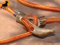 Preview: HWP Moxonleine mit Zugstop, Handmade, 6mm x 130cm, Fire
