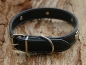 Preview: Lederhalsband "Pfote", Schwarz
