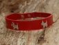Preview: Lederhalsband "Westie", Rot