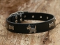 Preview: Lederhalsband "Dogs & Bones", Schwarz