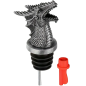 Preview: Glasflaschen-Ausgießer / Verschluß Drache, silber