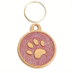 Preview: Hundemarke Pfote, 27mm, goldfarben