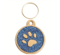 Preview: Hundemarke Pfote, 27mm, goldfarben