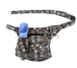 Preview: Nijens Gassi-Tasche Brandenburg 49 mit Flaschenhalter, Pfotendesign grau