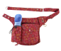 Preview: Nijens Gassi-Tasche Brandenburg 51 mit Flaschenhalter, Pfotendesign Rot