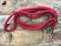 Preview: Tauwerk Doppelführleine G2, handgeflochten, 3-fach verstellbar, 12mm x 230cm, Cranberry