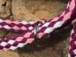 Preview: Tauwerk Doppelführleine G2, handgeflochten, 3-fach verstellbar, 12mm x 230cm, Hibiscus