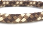 Preview: G2 Tauwerk Halsband Basic, rund geflochten, mit Zugstop, Cappuccino