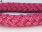 Preview: G2 Tauwerk Halsband Basic, rund geflochten, mit Zugstop, Hot Pink