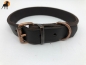 Preview: HWP Fettleder Halsband Basic Antik, Breite: 19mm