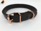 Preview: HWP Fettleder Halsband Basic Rosegold, Breite: 19mm