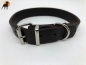 Preview: HWP Fettleder Halsband Basic Chrom, Breite: 19mm