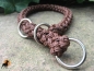 Preview: G1 Tauwerk Halsband Basic 15mm mit Zugstop, rund geflochten, Mocca