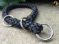 Preview: G1 Tauwerk Halsband Basic 15mm mit Zugstop, rund geflochten, Schwarz