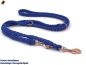 Preview: Tauwerk Doppelführleine G2, handgeflochten, 3-fach verstellbar, 12mm x 230cm, Kobaltblau