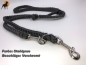 Preview: Tauwerk Doppelführleine G2, handgeflochten, 3-fach verstellbar, 12mm x 230cm, Stahlgrau