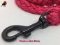 Preview: Tauwerk Führleine G2, 12mm mit Handschlaufe, rund geflochten, Karabiner Edelstahl schwarz