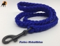 Preview: Tauwerk Führleine G2, 12mm mit Handschlaufe, rund geflochten, Karabiner Edelstahl schwarz