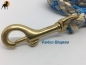 Preview: Tauwerk Führleine G2, 12mm mit Handschlaufe, rund geflochten, Karabiner Messing