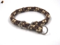 Preview: G2 Tauwerk Halsband Basic, rund geflochten, mit Zugstop, Cappuccino
