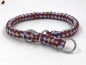 Preview: G2 Tauwerk Halsband Basic, rund geflochten, mit Zugstop, Granat