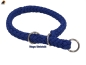 Preview: G2 Tauwerk Halsband Basic, rund geflochten, mit Zugstop, Kobaltblau