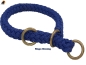 Preview: G2 Tauwerk Halsband Basic, rund geflochten, mit Zugstop, Kobaltblau