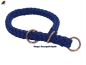 Preview: G2 Tauwerk Halsband Basic, rund geflochten, mit Zugstop, Kobaltblau