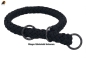 Preview: G2 Tauwerk Halsband Basic, rund geflochten, mit Zugstop, Schwarz