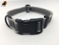 Preview: Halsband gummiert 25mm x 40-60cm, mit PVC-Verschluß, stufenlos verstellbar