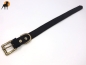 Preview: Softleder-Halsband Premium, 25mm, Beschläge Vollmessing, Dunkelbraun