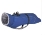 Preview: Hundemantel mit Plüsch-Kragen und Führgurt, 3XL (50cm), Blau