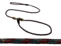 Preview: HWP Moxonleine mit Zugstop, Handmade, 6mm x 130cm, Grau-Rot