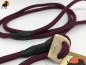 Preview: HWP Moxonleine mit Zugstop, Handmade, 6mm x 130cm, Burgund