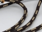Preview: HWP Moxonleine mit Zugstop, Handmade, 6mm x 130cm, Schoko-Beige