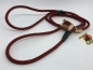 Preview: HWP Moxonleine mit Zugstop, Handmade, 6mm x 130cm, Cherry-Cola