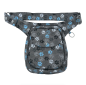 Preview: Gassi-Tasche Canvas Bauchtasche Hundepfoten Motiv Freiburg, Grau